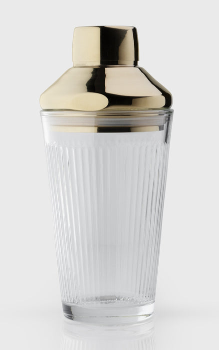 Taylor Eye Witness - Cocktail Shaker Reeded Glass Gold