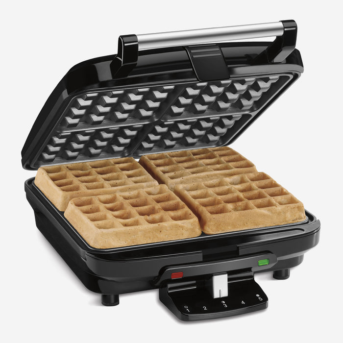 Cuisinart - WAF-150 - 4-Slice Belgian Waffle Maker, Stainless Steel/Black, - Limolin 