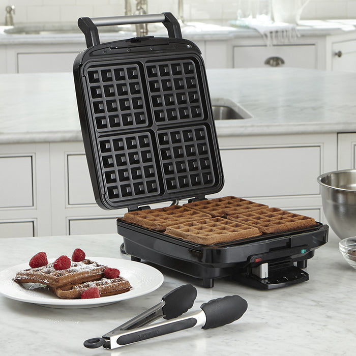 Cuisinart - WAF-150 - 4-Slice Belgian Waffle Maker, Stainless Steel/Black, - Limolin 