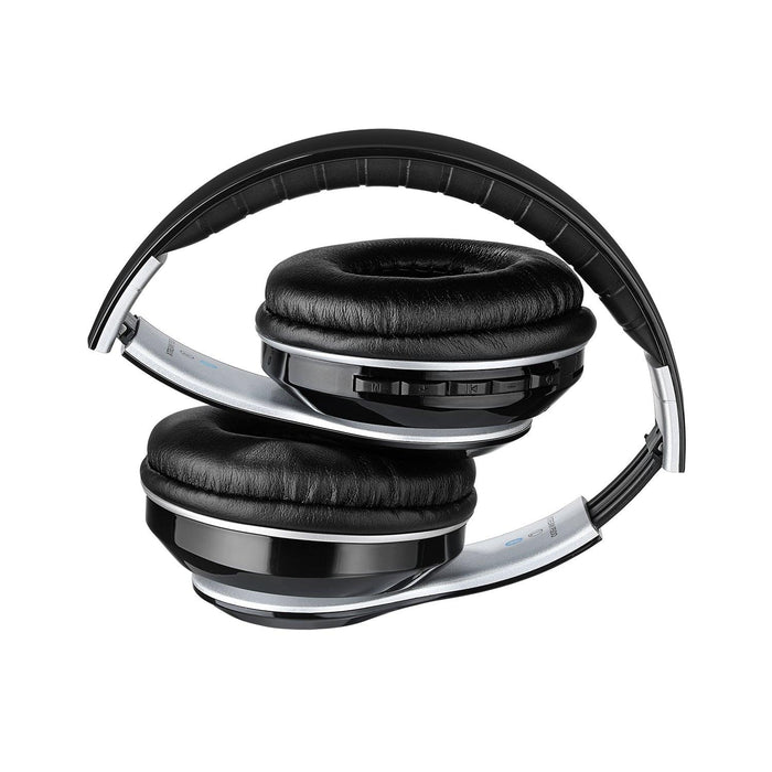 Adesso - Headset Bluetooth with Mic Noise Isolating 35mm Aux Cable Included - Black