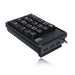 Adesso - Numeric Keypad Wired 19 Keys & 3 Port USB Hub PC/Mac - Black