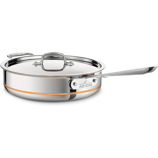 All-Clad - Copper Core 5-Ply Bonded Cookware, Saute Pan With Lid, 5-QT - Limolin 