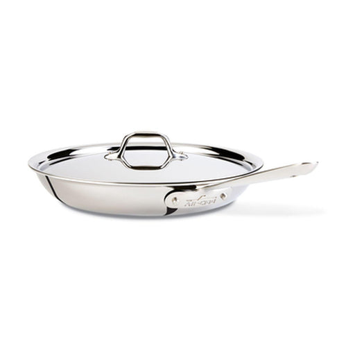 All-Clad -D3 Stainless 3-ply Bonded Cookware, Fry Pan with lid, 12 inch - Limolin 