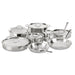All-Clad - D3 Stainless 3-ply Bonded Cookware Set, 14 piece Set - Limolin 