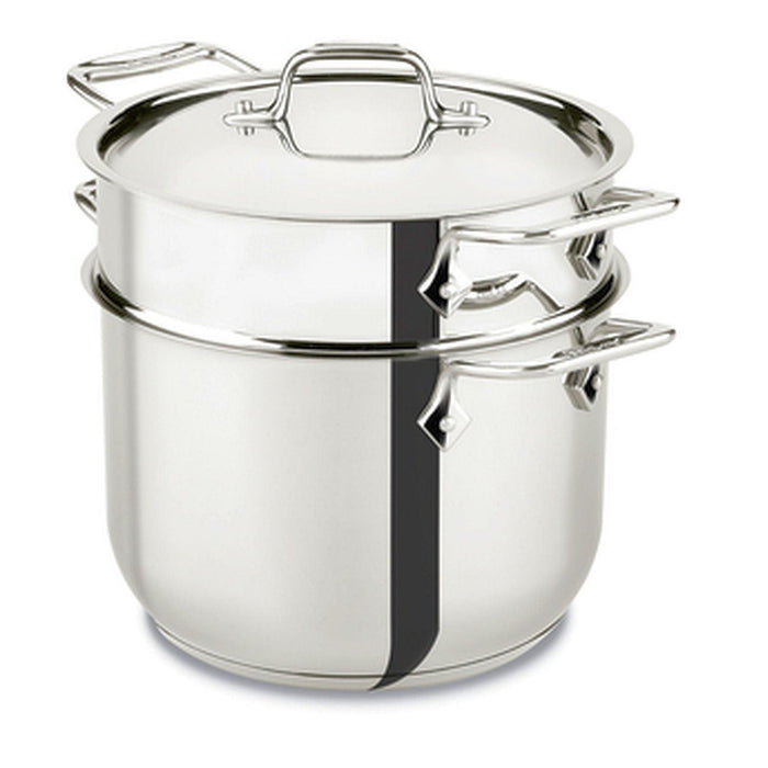 All-Clad - Stainless Steel Pasta Pot And Insert Cookware, 6-Qt - Limolin 