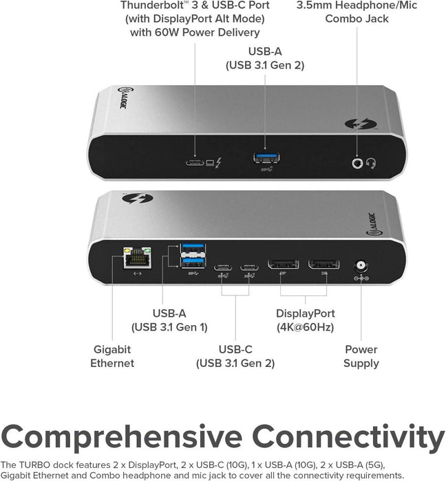 Alogic - Docking Station - USB-C Dual Monitor Thunderbolt