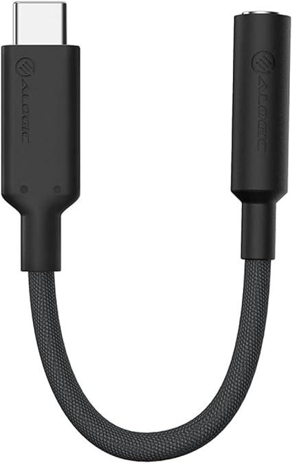 Alogic - Elements Pro USB-C to 35mm Audio Adapter - 10cm - Black