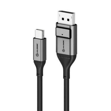 Alogic - Mini DisplayPort Male to DisplayPort Male 6ft 8K Ultra HD Cable - Grey