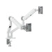 Alogic - Monitor Arm Double Glide Flexible Supports 17 - 35in Monitors Ergonomic Quick Set up Clamp to Desk - White