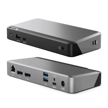 Alogic - MX2 USB-C Dual Display DP Alt Mode Docking Station with 65W - Space Grey