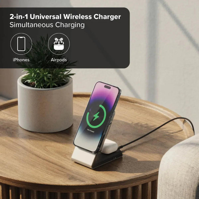 Alogic - Qi Charging Stand / Matrix 2-In-1 Universal Magnetic Charging Dock