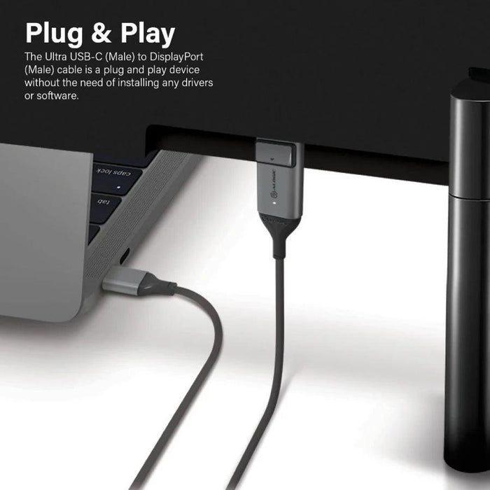 Alogic - USB-C (Male) to DisplayPort (Male) Cable - Ultra Series - 4K 60Hz -Space Grey