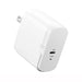 Alogic - Wall Charger 1 Port 100W GaN PD USB-C with 6ft USB-C to USB-C Cable Foldable Prongs Rapid Power - White