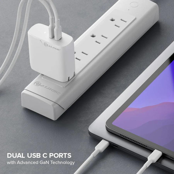 Alogic - Wall Charger 2 Port 68W GaN PD 2x USB-C - White