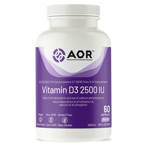 AOR - Vitamin D3 2500IU 60caps - Limolin 