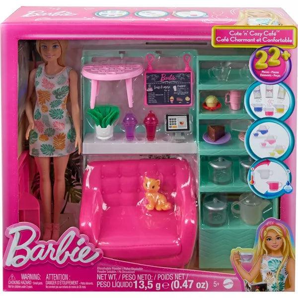 Barbie - Self-Care Tea Shop Playset (Cute 'n' Cozy Café Doll and Playset)