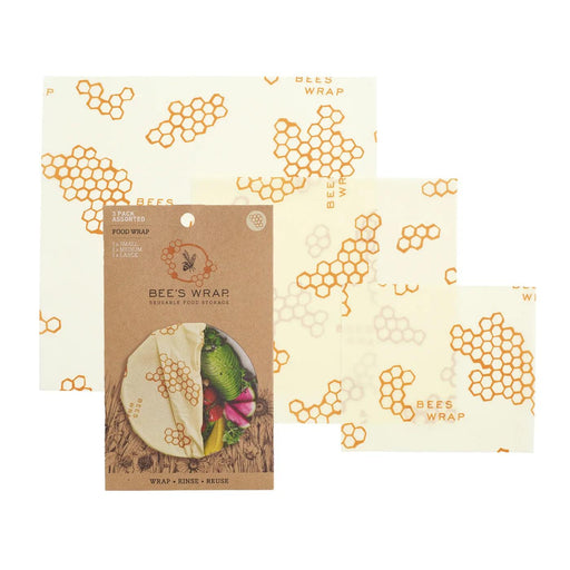 Bees Wrap - BEE-HIVE Wrap Set 3/ST Assorted Sizes Honeycomb