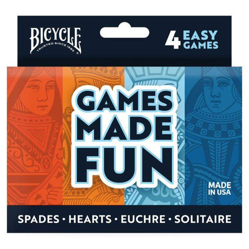 Bicycle - 4Pk - ASSORTMENT ( Hearts, Spades, Euchre, Solitaire )