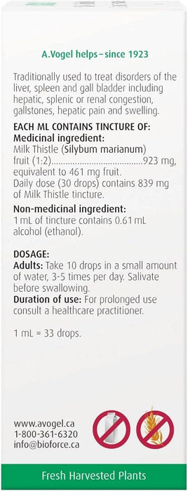 BioForce - A.Vogel Remedies, MILK THISTLE - RECURRENT LIVER TROUBLES, 50ml