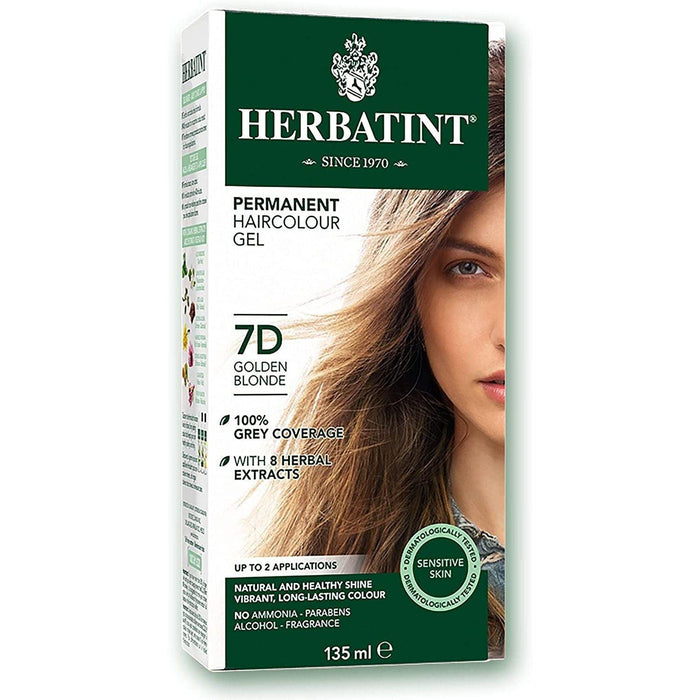 BioForce - Herbatint - Permanent Hair Colour - D7 Golden Blonde - 135ml - Limolin 