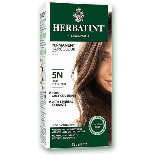 BioForce - Herbatint - Permanent Hair Colour - N5 Light Chestnut - 135ml - Limolin 