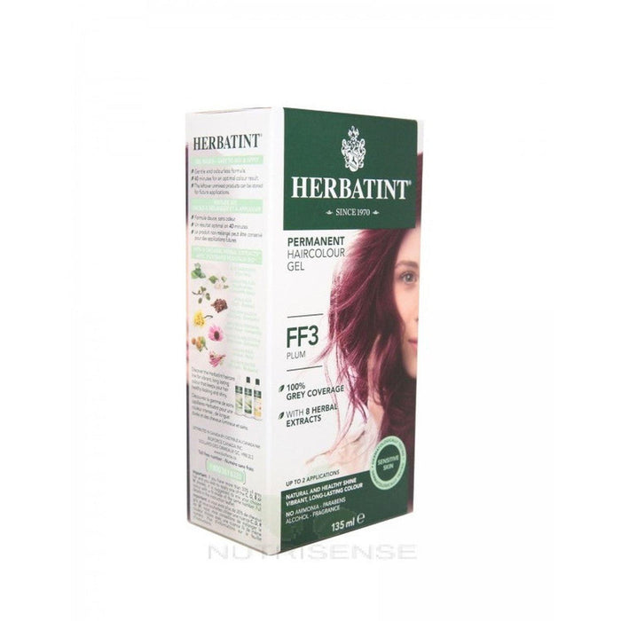 BioForce - Herbatint - Permanent Hair Colour - Ff3 Plum - 135ml - Limolin 
