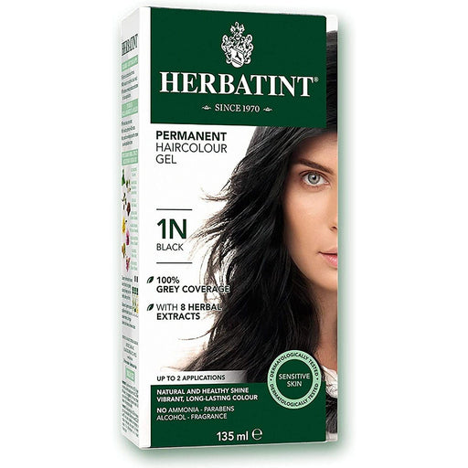 BioForce - Herbatint - Permanent Hair Colour - N1 Black - 135ml - Limolin 