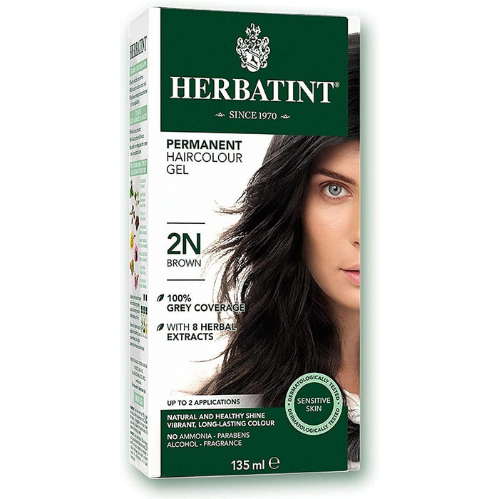 BioForce - Herbatint - Permanent Hair Colour - N2 Brown - 135ml - Limolin 