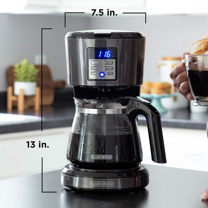 BLACK+DECKER - 12-Cup Programmable Coffeemaker Exclusive VORTEX Technology - CM1331S