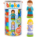 Bloko - Tube 100 Pcs Bloko With 2 - 3D Figurines - Family - Limolin 