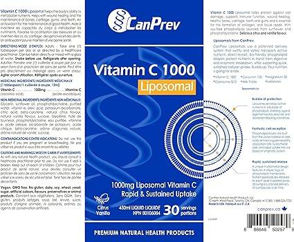 Canprev - Liposomal Vitamin C 1000 - Citrus Vanilla, 450 ml