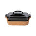 Casafina - Ensemble black rectangular covered casserole w/cork tray 24 - Limolin 