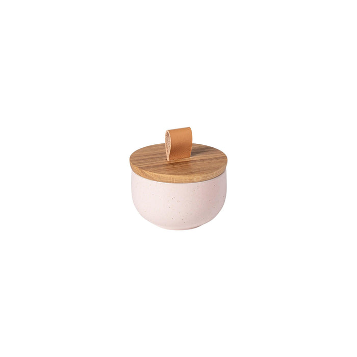 Casafina - Pacifica Marshmallow Salt Cellar w/Oak lid - Limolin 