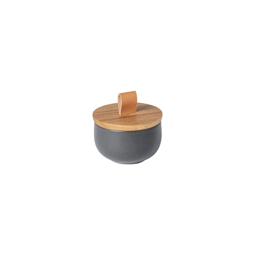 Casafina - Pacifica Seed Grey Salt Cellar w/Oak lid - Limolin 