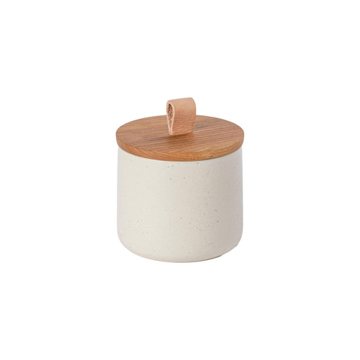 Casafina - Pacifica Vanilla Canister w/oak lid 12cm - Limolin 