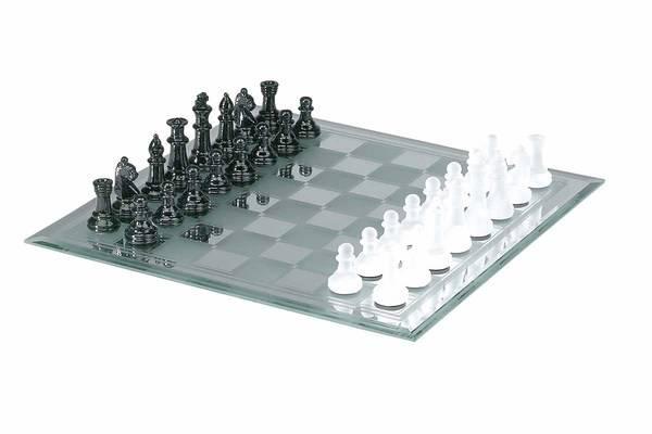 CHH Games - 13.7 inch Black&White Mirror Chess Set