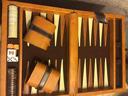 CHH Games - Backgammon - 18 inch Brown/Tan Backgammon Set