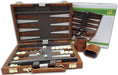 CHH Games - Backgammon - 18 inch Vinyl Brown &amp; White Backgammon