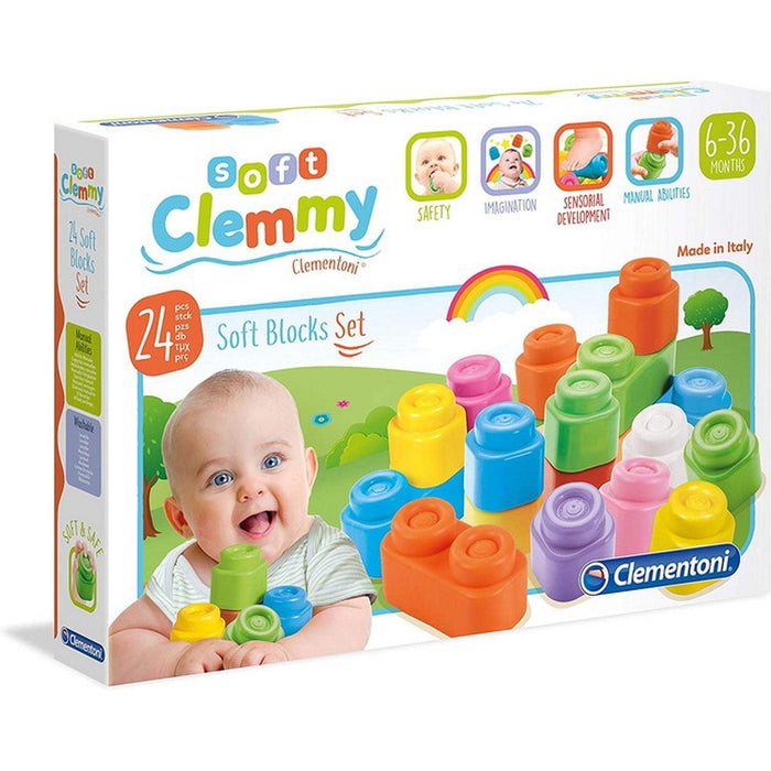 Clementoni - Soft Clemmy - Soft Block Set 24-Piece (Mult) - Limolin 