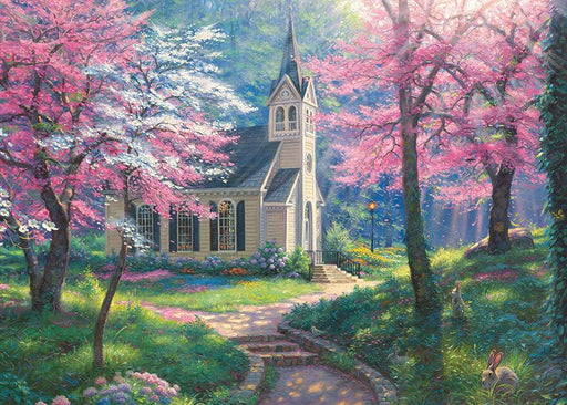 Cobble Hill - Cherry Blossom Chapel (35-Piece Puzzle Tray)