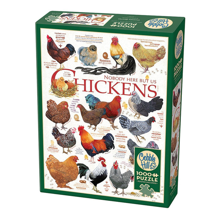 Cobble Hill - Chicken Quotes (1000-Piece Puzzle) - Limolin 