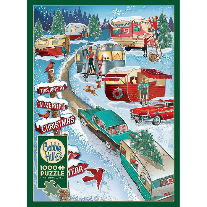Cobble Hill - Christmas Campers (1000-Piece Puzzle) - Limolin 