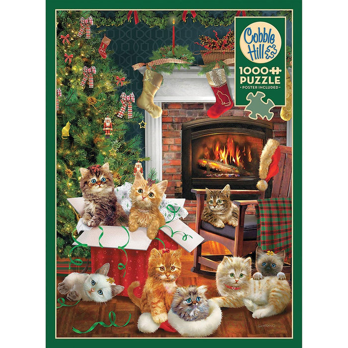 Cobble Hill - Christmas Kittens (1000-Piece Puzzle) - Limolin 
