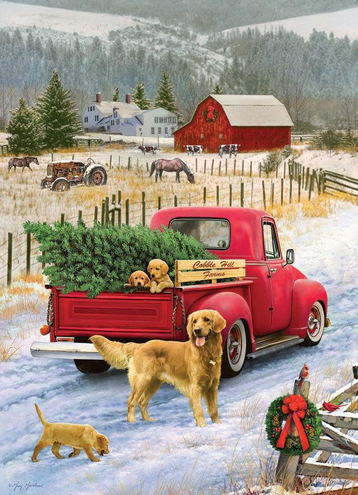 Cobble Hill - Christmas On The Farm (1000-Piece Puzzle) - Limolin 