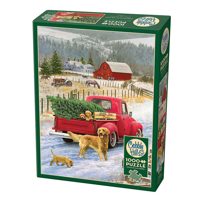 Cobble Hill - Christmas On The Farm (1000-Piece Puzzle) - Limolin 