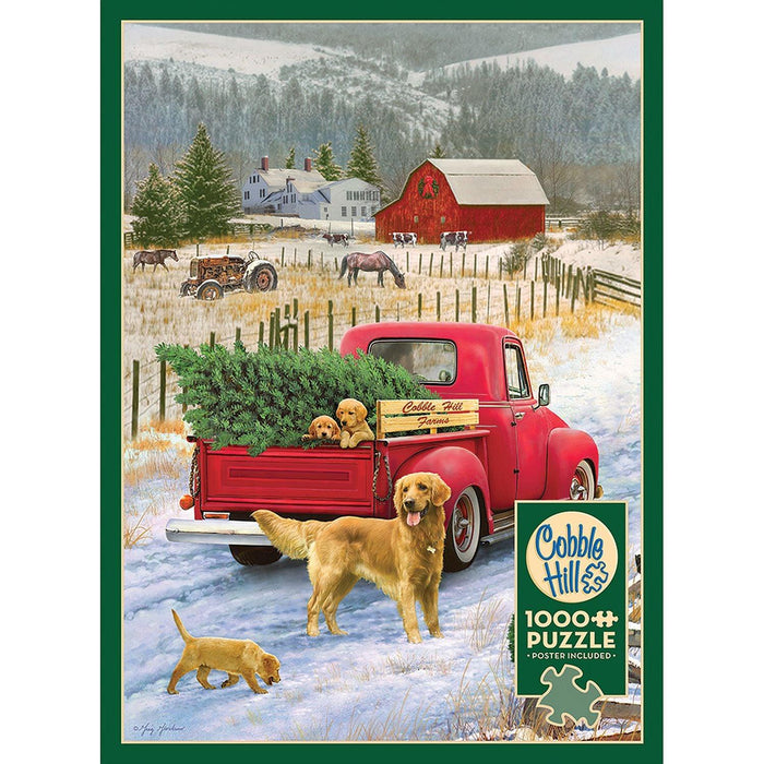 Cobble Hill - Christmas On The Farm (1000-Piece Puzzle) - Limolin 