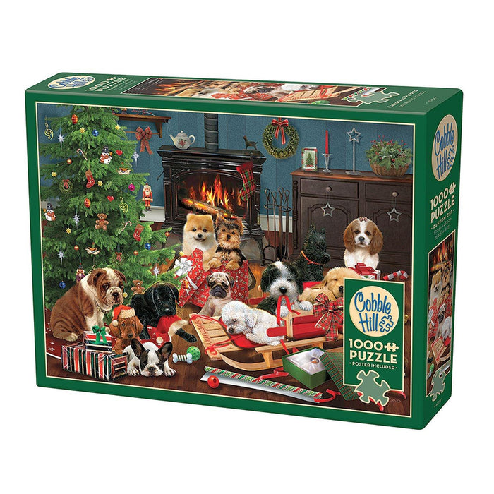 Cobble Hill - Christmas Puppies (1000-Piece Puzzle) - Limolin 