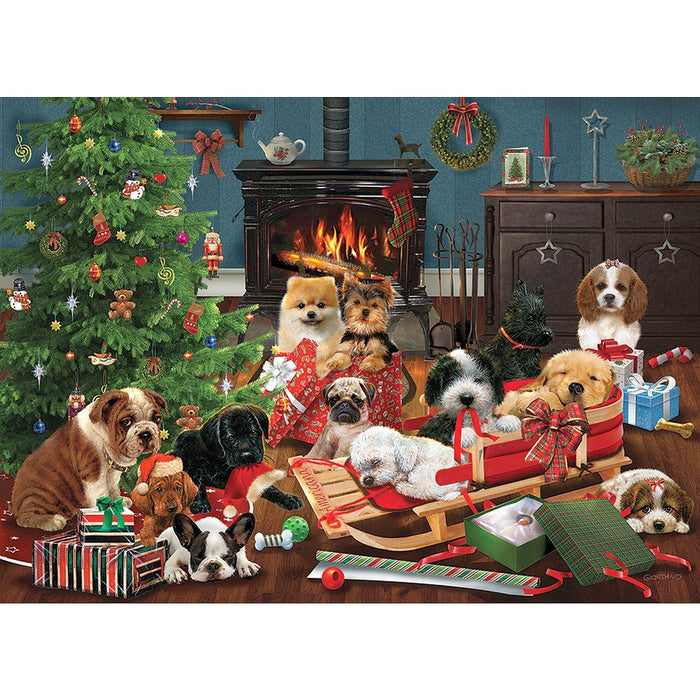 Cobble Hill - Christmas Puppies (1000-Piece Puzzle) - Limolin 