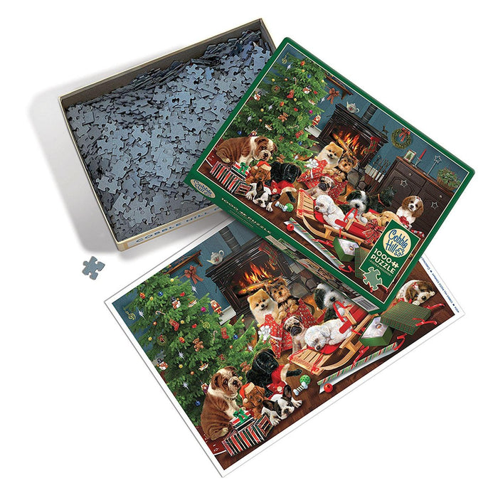 Cobble Hill - Christmas Puppies (1000-Piece Puzzle) - Limolin 