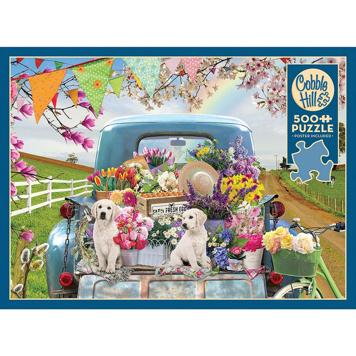 Cobble Hill - Country Truckin Autumn (1000-Piece Puzzle) - Limolin 